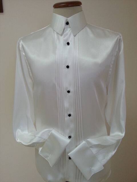 Camicia bianca con plissé