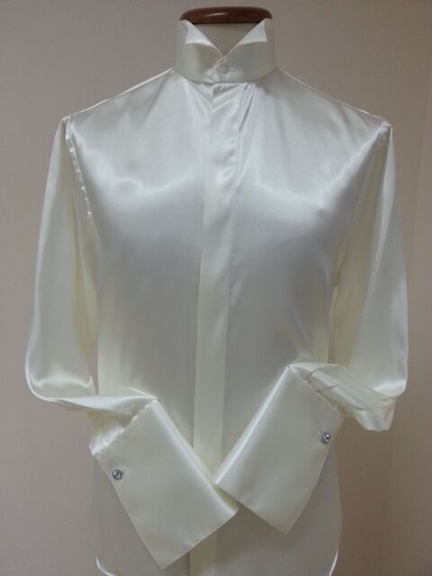 Camicia in raso avorio