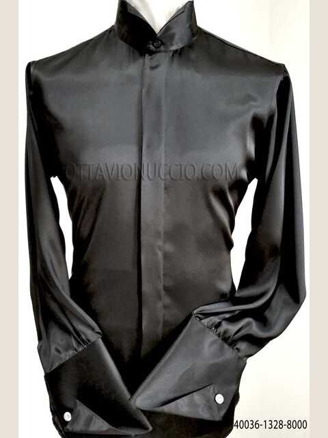 Camicia in raso nero