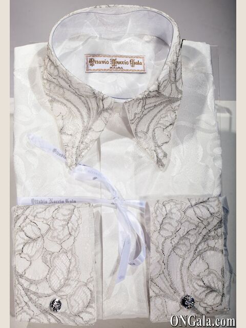 Camicia con pizzo bianca
