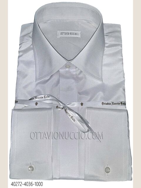Camicia in cotone bianca con bottone nakar