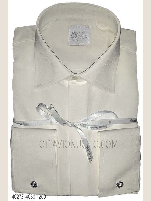 Camicia microfibra avorio