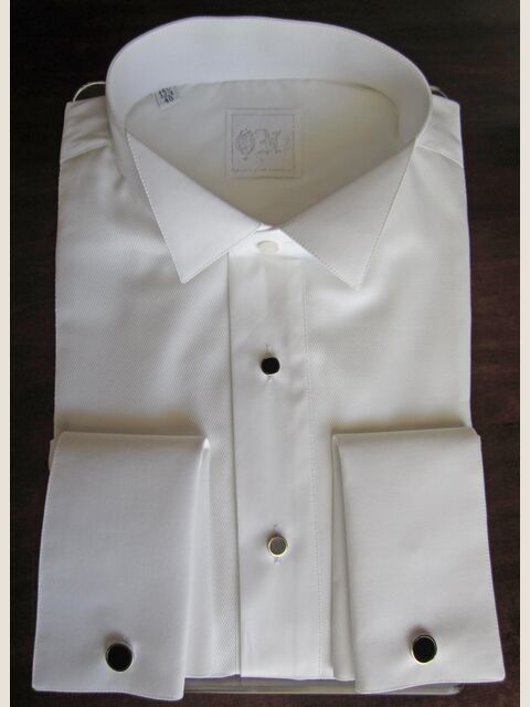Camicia da smoking bianca con pettorina