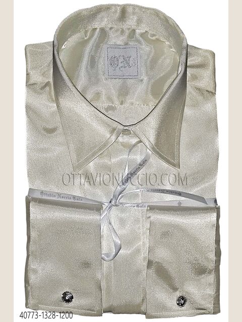 Camicia raso avorio