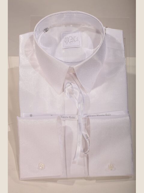 Camicia in lurex bianca