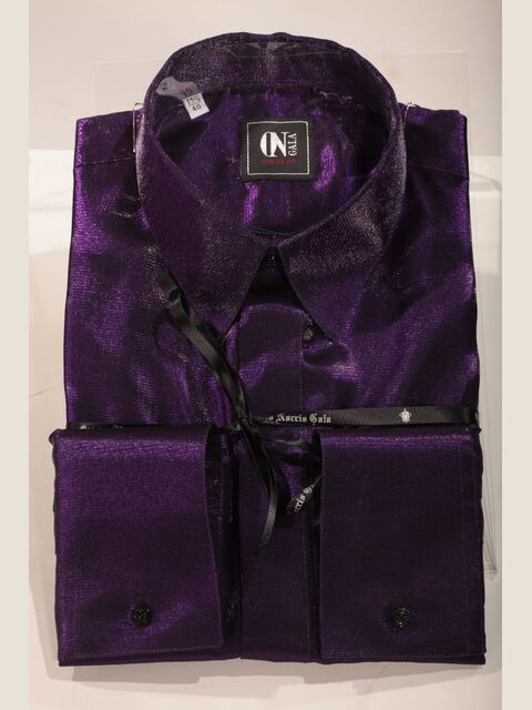 Camicia in lurex viola