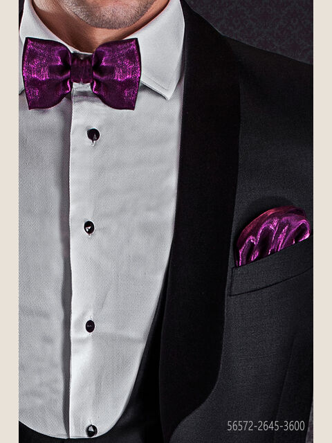 Papillon e Fazzoletto in lurex fucsia