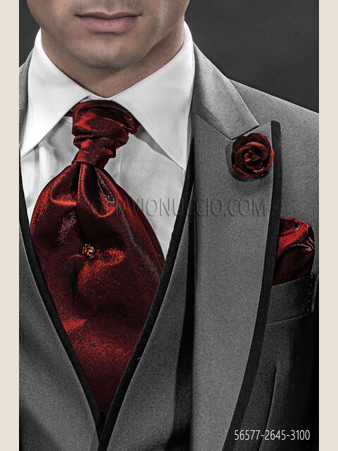 Ascot e fazzoletto in lurex rosso
