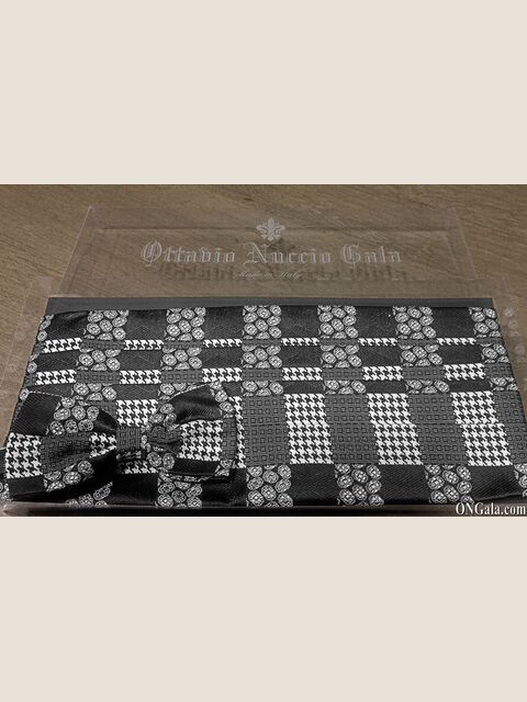 Fascia e Papillon in seta nero