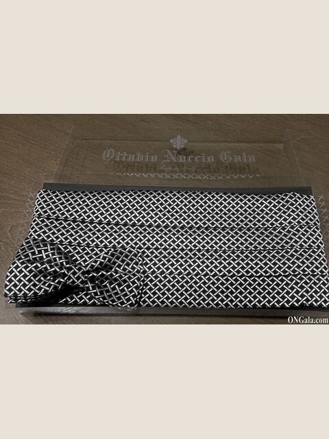 Fascia e Papillon in seta nero