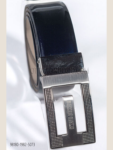 Cintura in vernice blu
