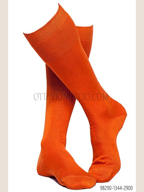 Calze in cotone color arancio