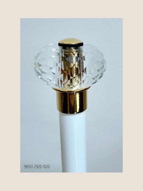 Bastone bianco con pomolo sfera crystal