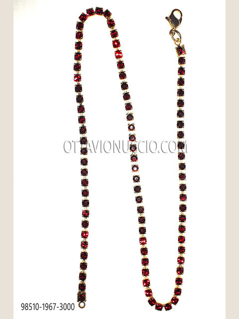 Catenina con strass rossi