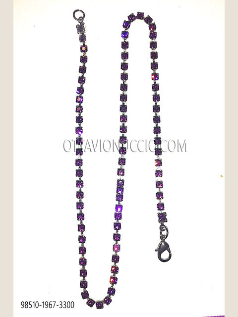 Catenina nikel con strass viola