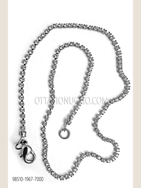 Catenina canna fucile con strass crystal