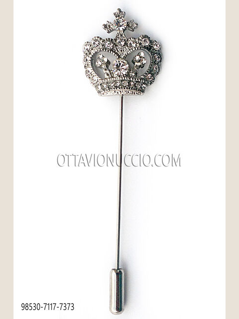 Spillone corona con strass crystal