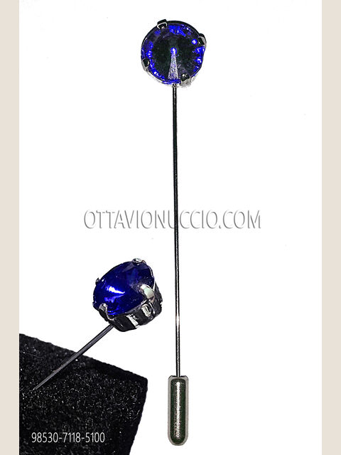 Spillone pietra blu zaffiro