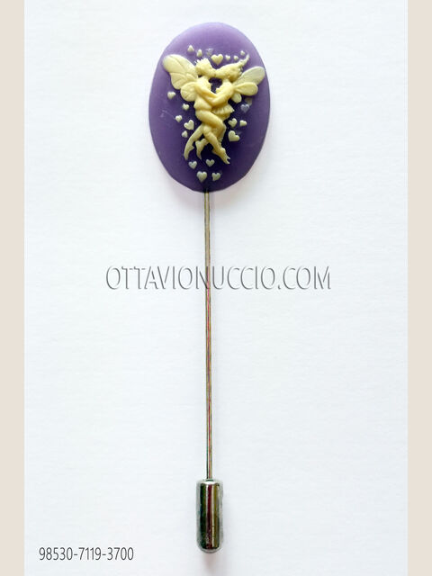 Spillone cammeo viola