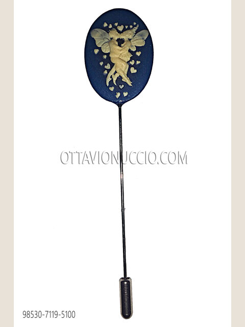 Spillone cammeo blu