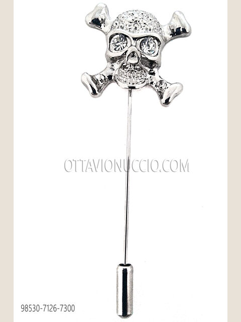 Spillone teschio color argento