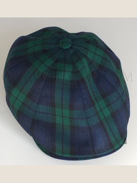 Coppola in tessuto tartan verde