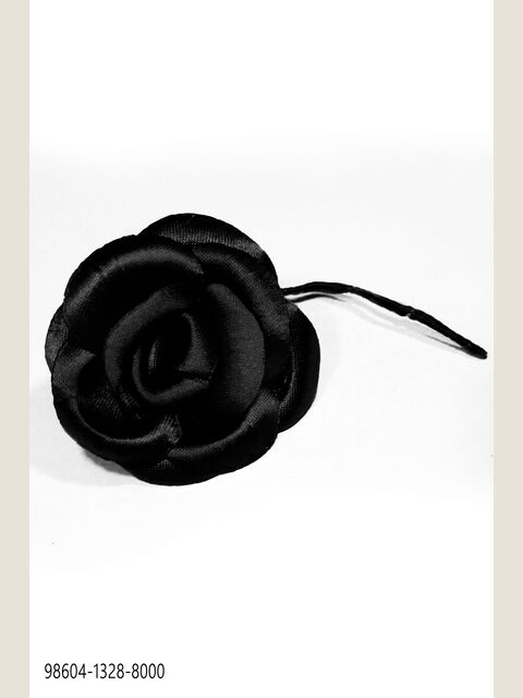Fiore in raso nero