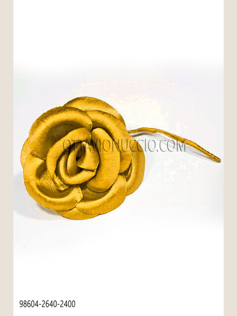 Fiore in raso oro