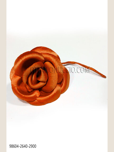 Fiore in raso arancio
