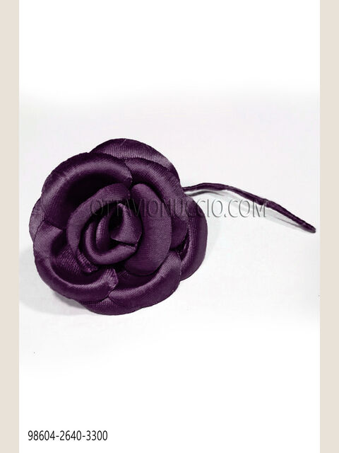 Fiore in raso viola scuro
