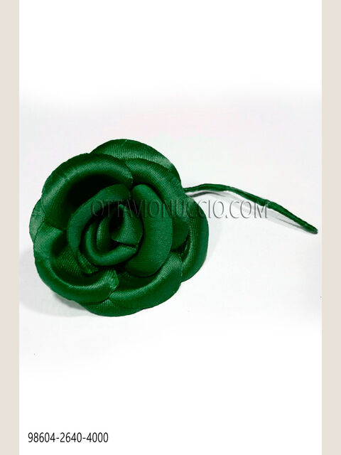 Fiore in raso verde