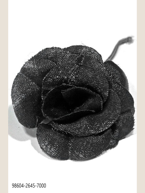 Fiore in lurex grigio scuro