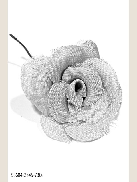 Fiore in lurex grigio perla