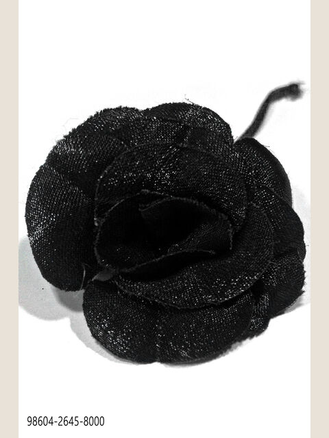 Fiore in lurex nero