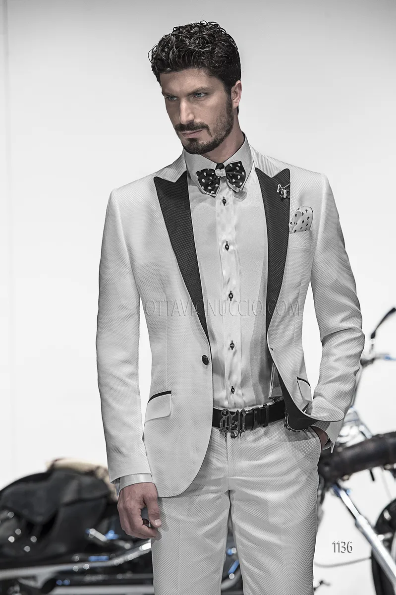 Abito da cerimonia uomo bianco 1