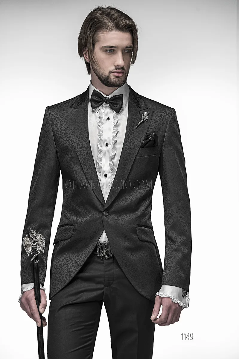Abito sposo con giacca jacquard 1