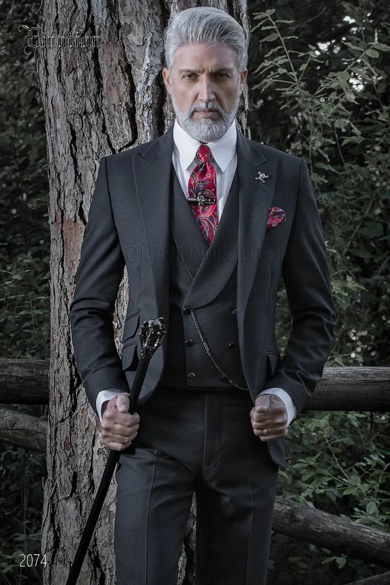 Completo da cerimonia sposo, abito nero moda 1