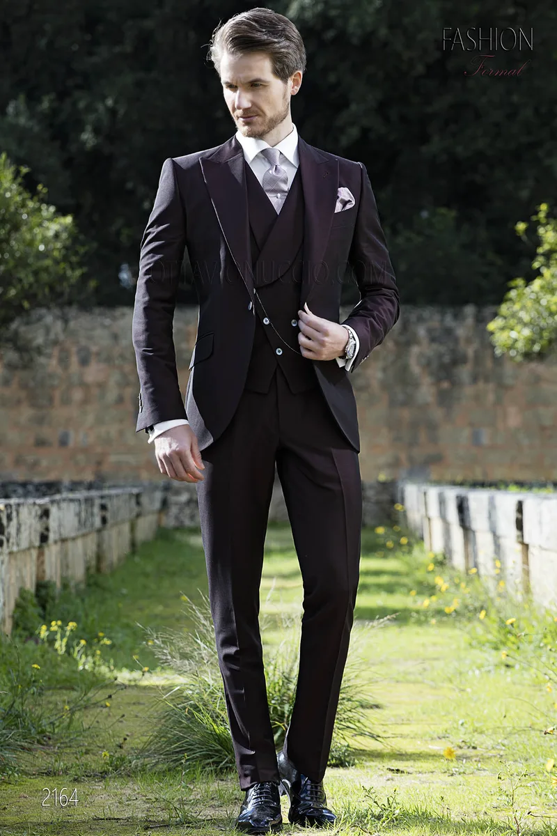 Abito vintage da sposo bordeaux 1