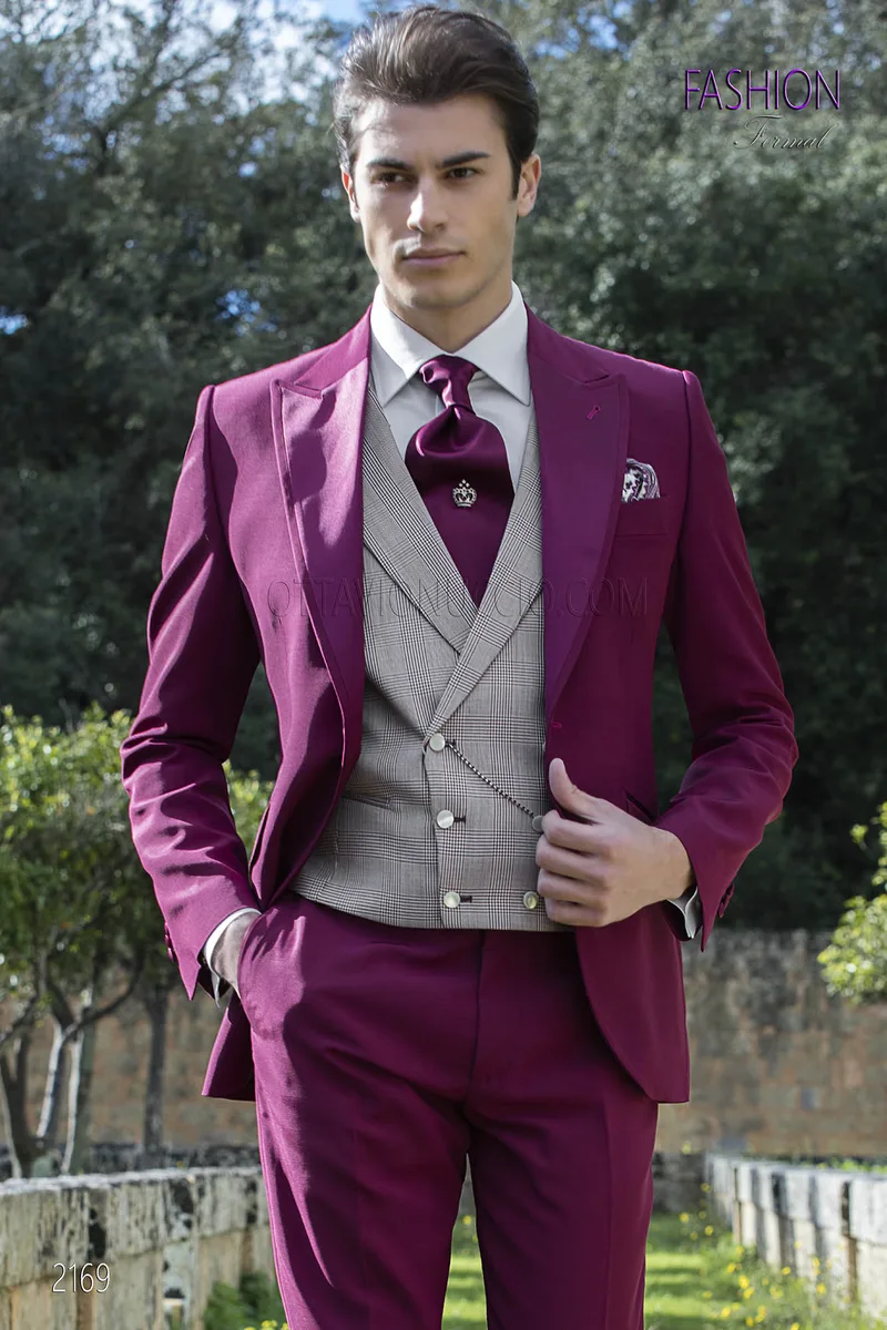 Vestito uomo fucsia da cerimonia 1