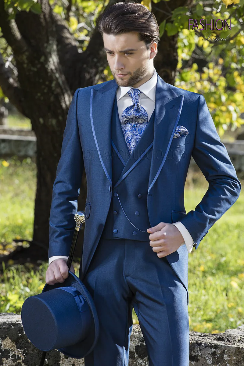 Abito uomo fashion blu da cerimonia 1