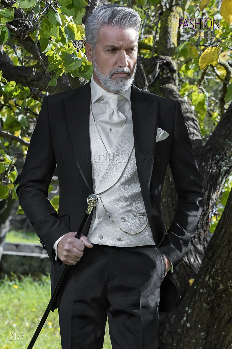 Abito moda uomo fashion nero da cerimonia 1