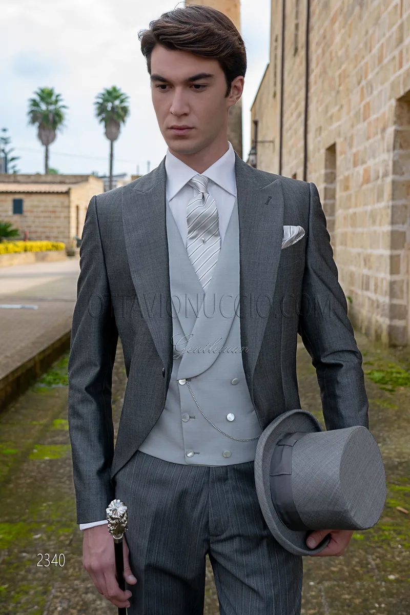 Tight vestito uomo sposo grigio 1