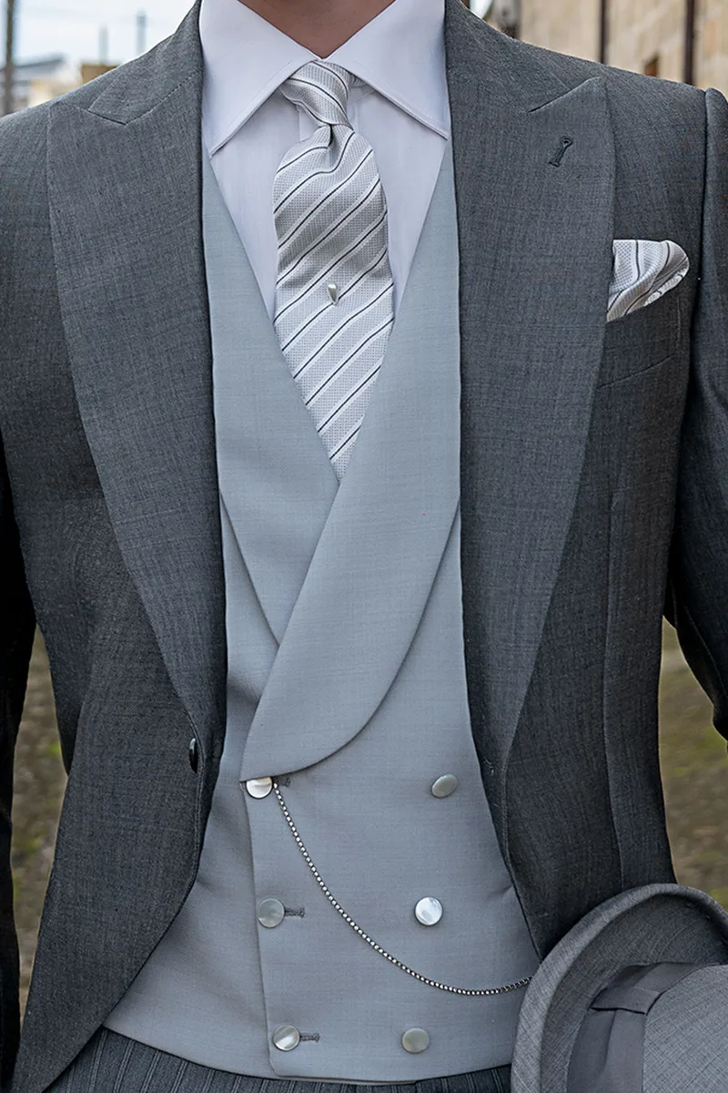 Tight vestito uomo sposo grigio 2