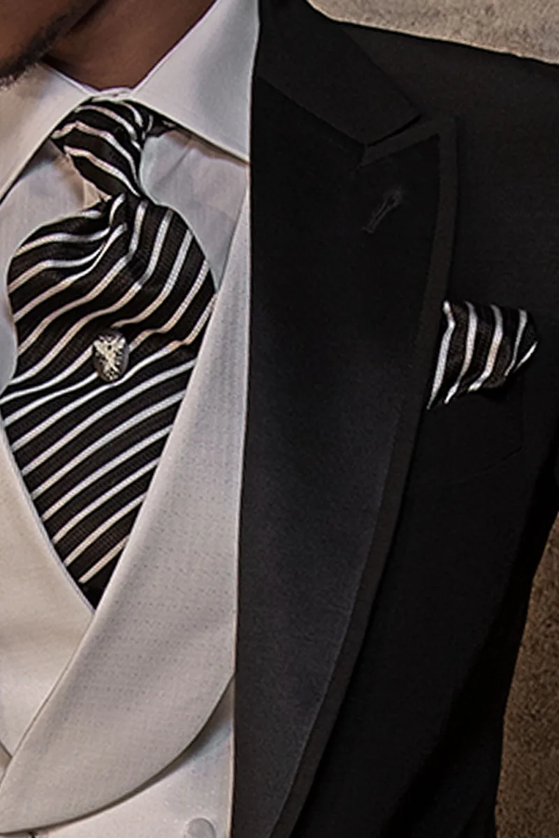 Vestito da cerimonia uomo misto lana nero 3
