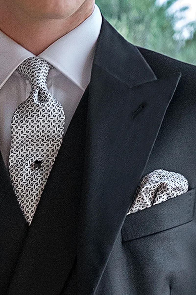 Vestito da cerimonia uomo nero in pura lana 3