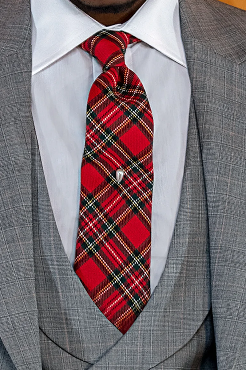 Vestito vintage cerimonia uomo principe di galles grigio 2