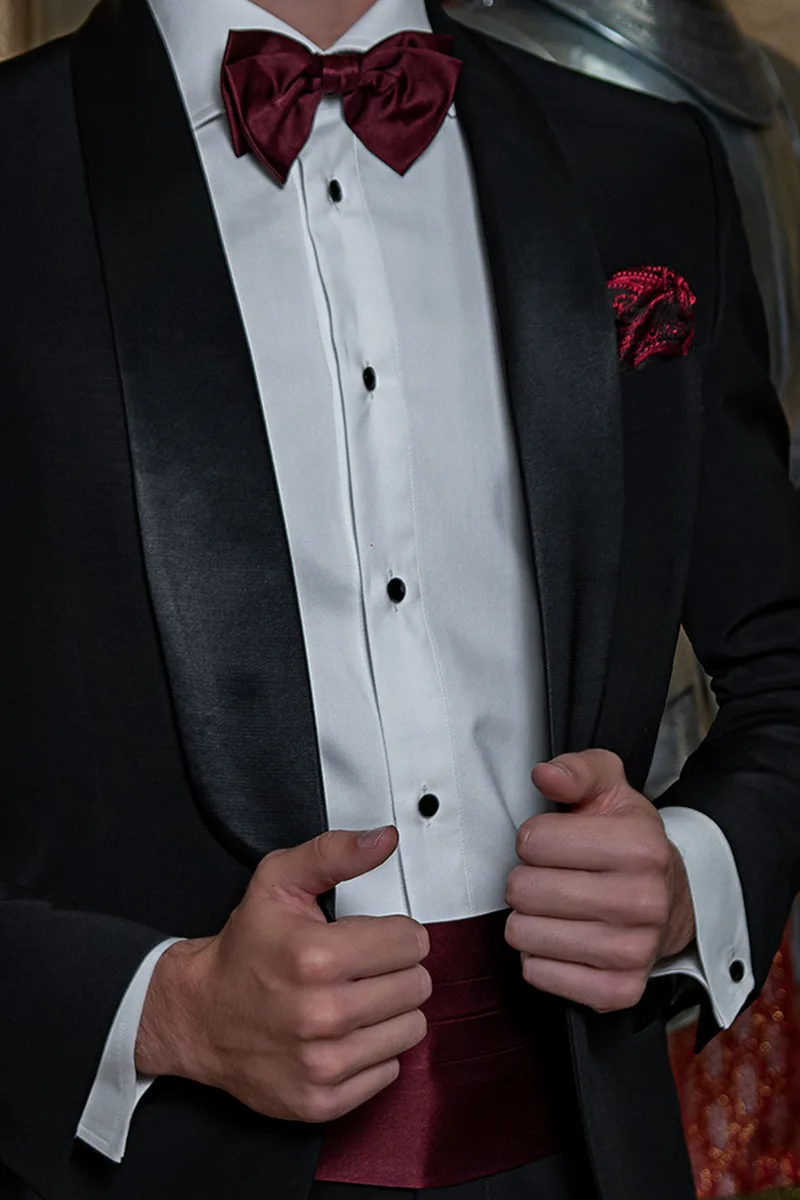 Vestito uomo da red carpet nero smoking sciallato 2