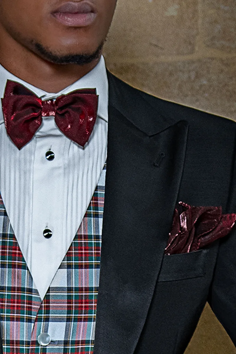 Smoking vestito uomo elegante nero rever a lancia 3