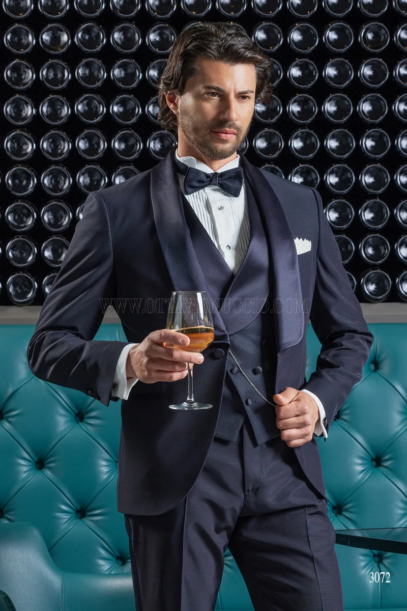 Smoking sciallato blu – Mezzobusto