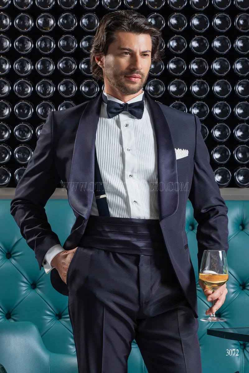 Smoking sciallato blu – Mezzobusto